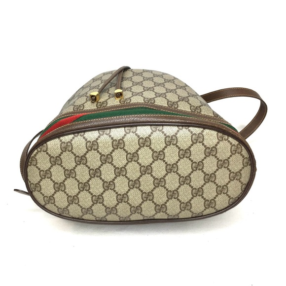 Authentic Gucci brown monogram coated canvas bucket bag - Picture 8 of 16